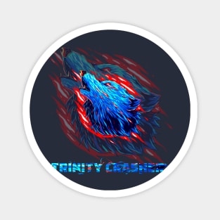 Trinity Crasher fury a Cool Red and blue full Wolf Magnet